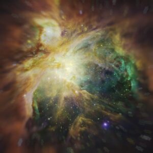 Night sky with clouds stars nebula background. Elements of this image furnished by NASA.