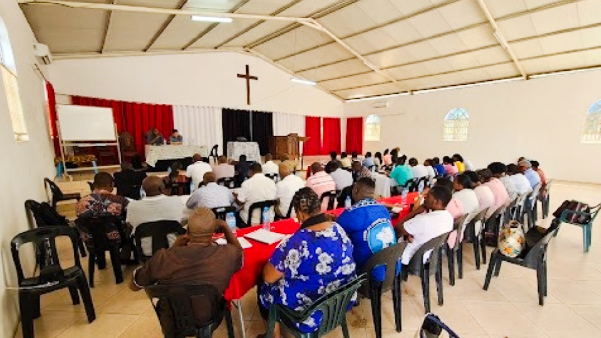 Ministry leaders evaluating training resources in Namibia