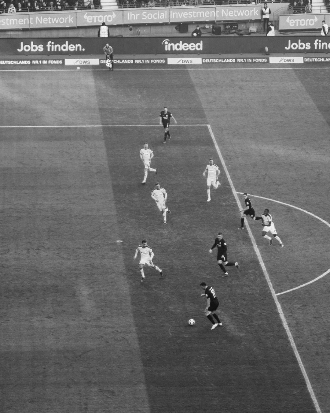 Soccer action pitch setup