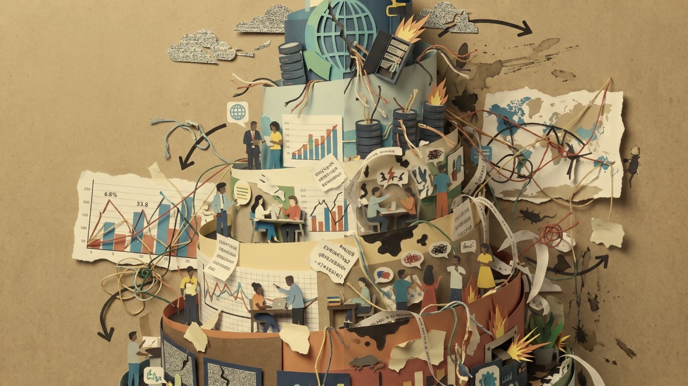 Visual metaphor of the modern Tower of Babel showing how disagreement feels personal